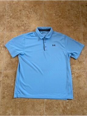 Under Armour Men's Light Blue Polo Shirt size 2XLT NWOT